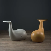 

GY Nordic Children's Animal Seat Cute Creative Plastic Stool Bedroom Living Room Cartoon Whale Chair