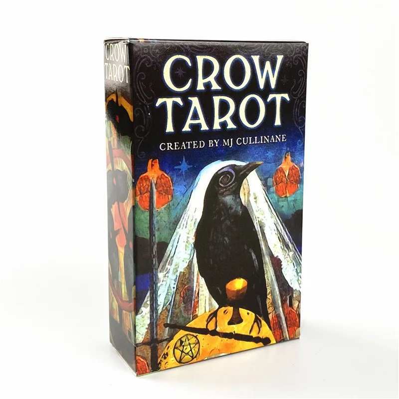 78 unids/set Cuervo Tarot cartas juego de mesa la adivinación de Tarot cubierta para amigo de la familia, jugando a las cartas del Tarot regalos con PDF guía