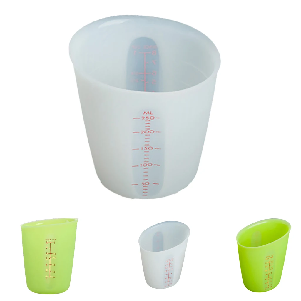 Silicone Measuring Cup Pinch&Pour Baking Tool Measurement With Scale Pinch Pour Mix Stir Cup