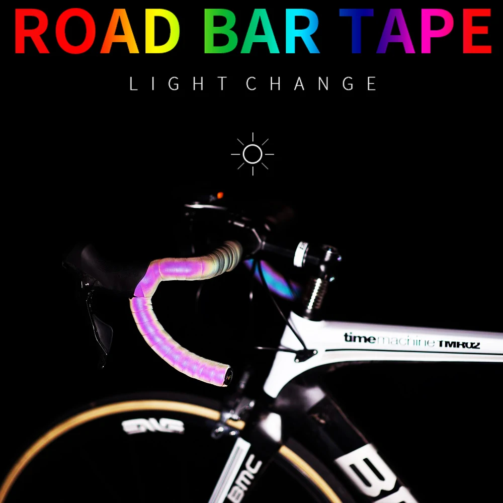 

Bicycle Handlebar Tape Light Reflective Bike Bar Tape Road Bike Tape Wrap Pu Leather Cycling Handlebar Tapes Bicycle Accessories