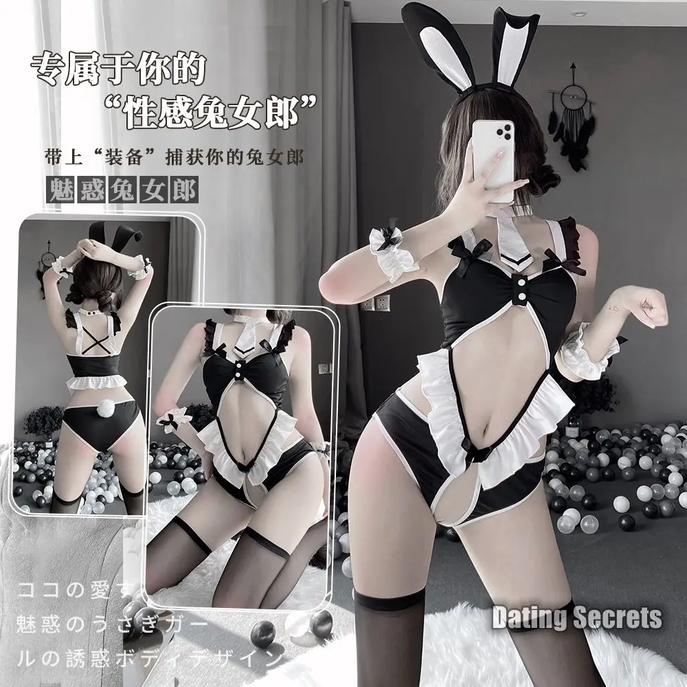 Bunny Girl Sexy Lingerie Female Uniform Set Wooden Ear Open File Conjoined Temptation for Women Erotic |