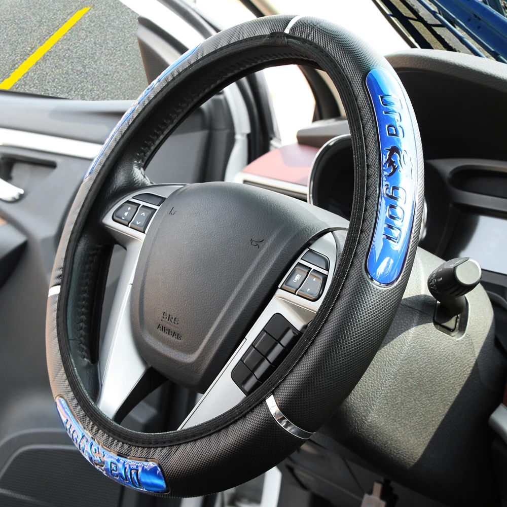 FORD FAUX LEATHER BLUE STEERING WHEEL COVER