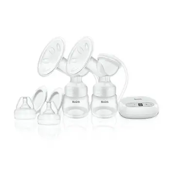 

Electric Double Breast Pump with 2 Milk Bottle Milk Extractor Breast Massager