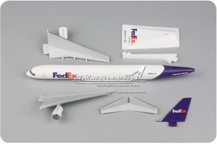 24 см Пластиковый FedEx модель самолета B757-200 N901FD авиакомпания модель самолета W Стенд самолет подарок