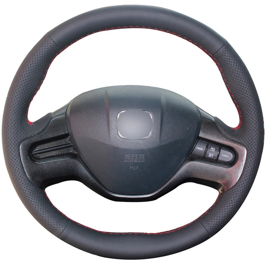 Оплетка на руль для Honda Civic 8 2006 2011 (2 спицы) кожаный чехол автомобильные аксессуары