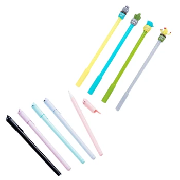 

24 Pcs Gel Pen Cute Pen Gel Ink Pen School Stationery Office Supplies Pen Kids Gift, 12 Pcs Cats & 12 Pcs Cactus