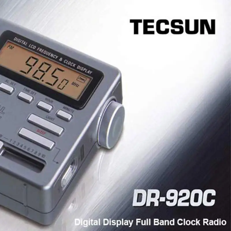 TECSUN DR-920C цифровой fm-радио дисплей Fm/MW/SW многодиапазонный портативный радио FM: 76-108 MHz/MW: 525-1610 kHz/SW: 5,95-21,85 MHz радио
