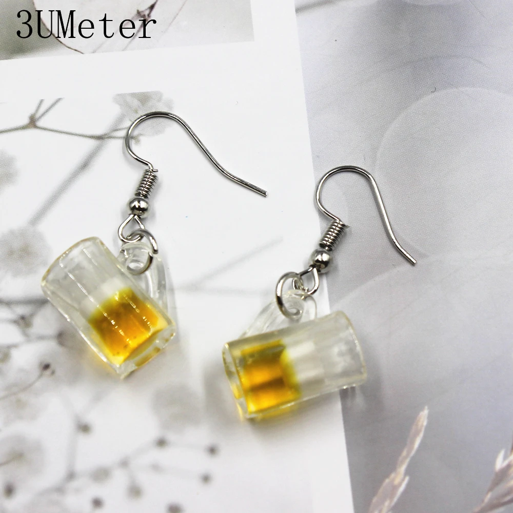 New simulation beer cup earrings Fashion creative Earring for Women Gift Earrings Jewelry Wholesale | Украшения и аксессуары