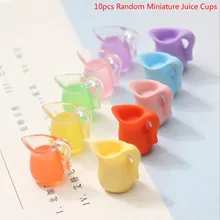 Maison de poupée Miniature, Simulation de tasses à jus, accessoires de décoration, modèle de meubles, jouets cadeaux pour enfants, 19x18mm, 10 pièces
