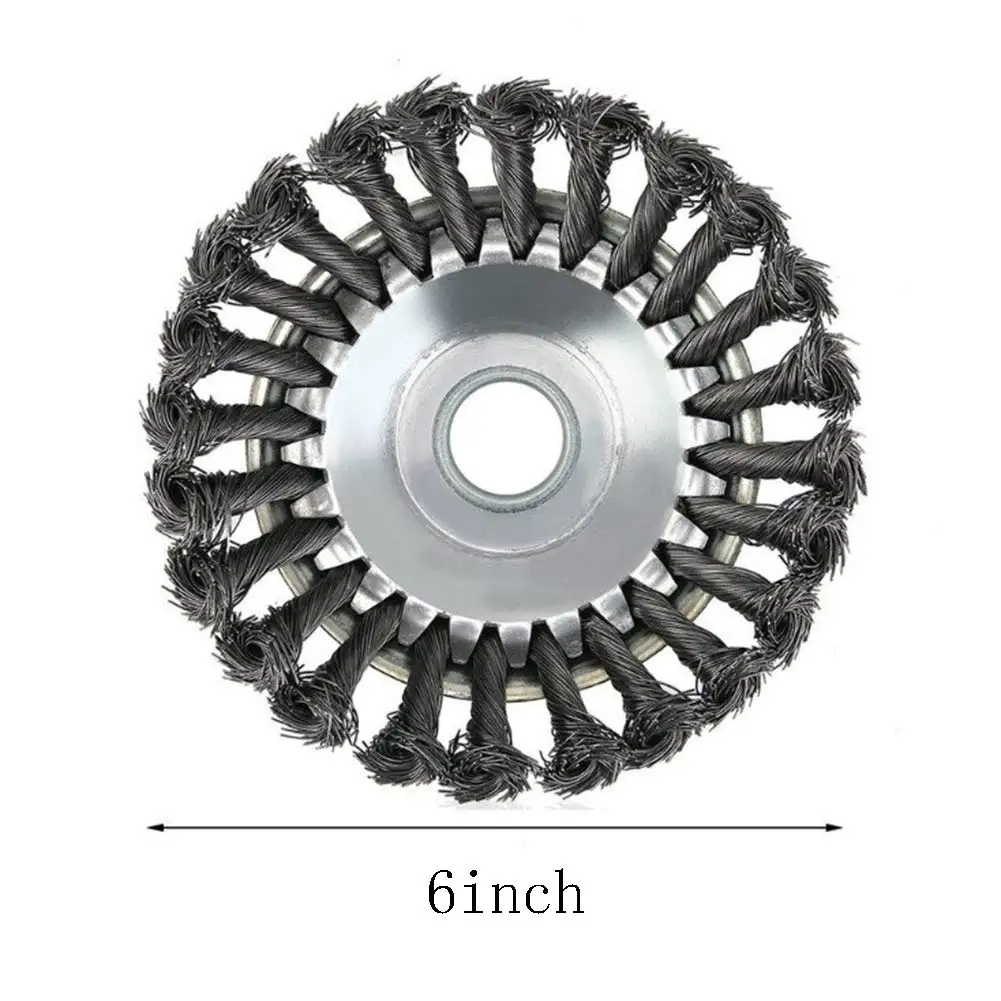 Горячая 6/8 дюймов сорняков щетка трава триммер головка твист стальная проволока колеса диск косилка резак простой и прочный