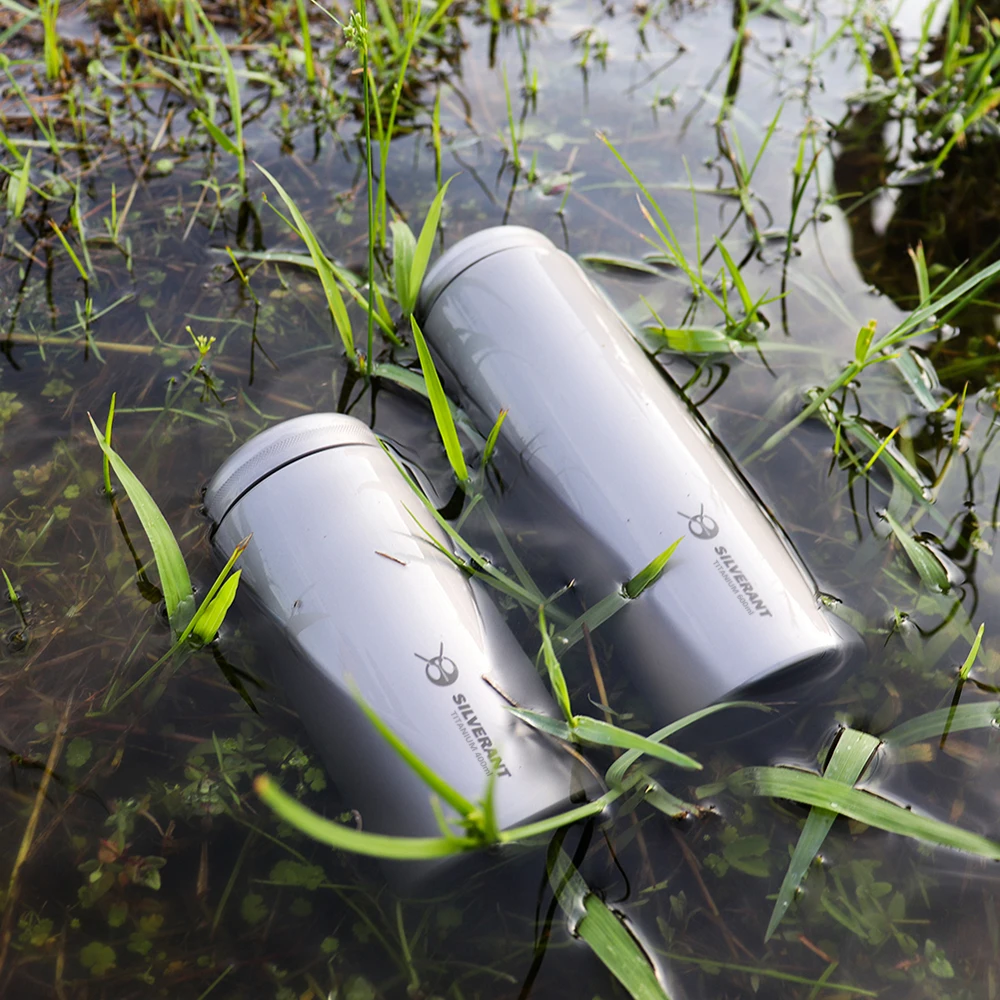 Portable Titanium Water Bottle Wide Mouth Leakproof Outdoor Camping Hiking Cycling Tea Coffee Cup Kettle Drinkware 400ml 600ml