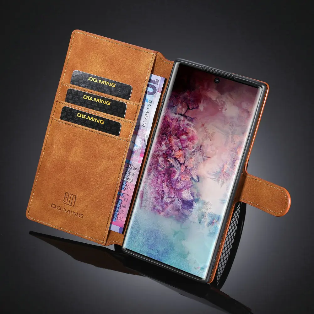 DG. MING флип чехол-бумажник для samsung Galaxy Note 10+ S10 E Plus Note 9 чехол для A10 A20 A30 A40 A50 A70 ретро кожаный чехол