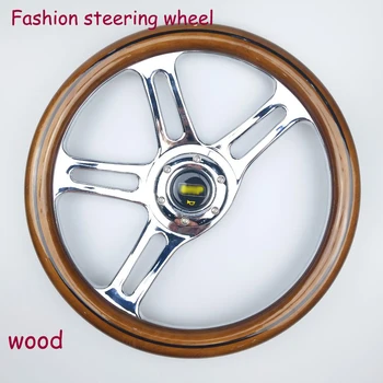 

Racing Universal Classic Solid Mahogany Steering Wheel with Rivets 350mm 14" Stylish Comfort Steering Wheel