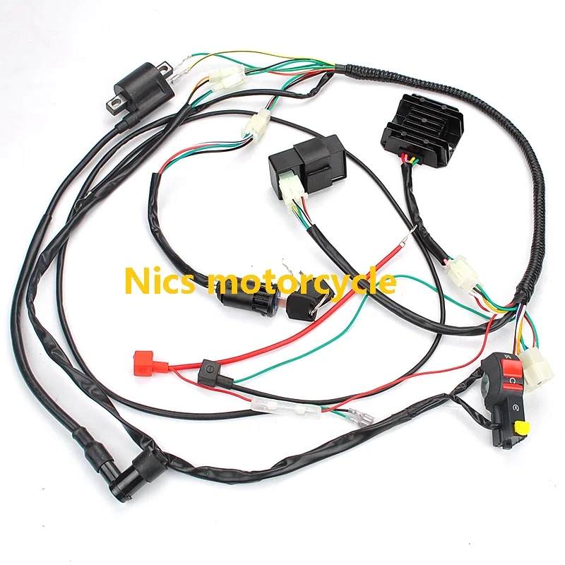 CDI electric device Full WIRE LOOM WIRING HARNESS 150cc 200cc ATV QUAD BIKE BUGGY GO KART Dirt PIT Bike