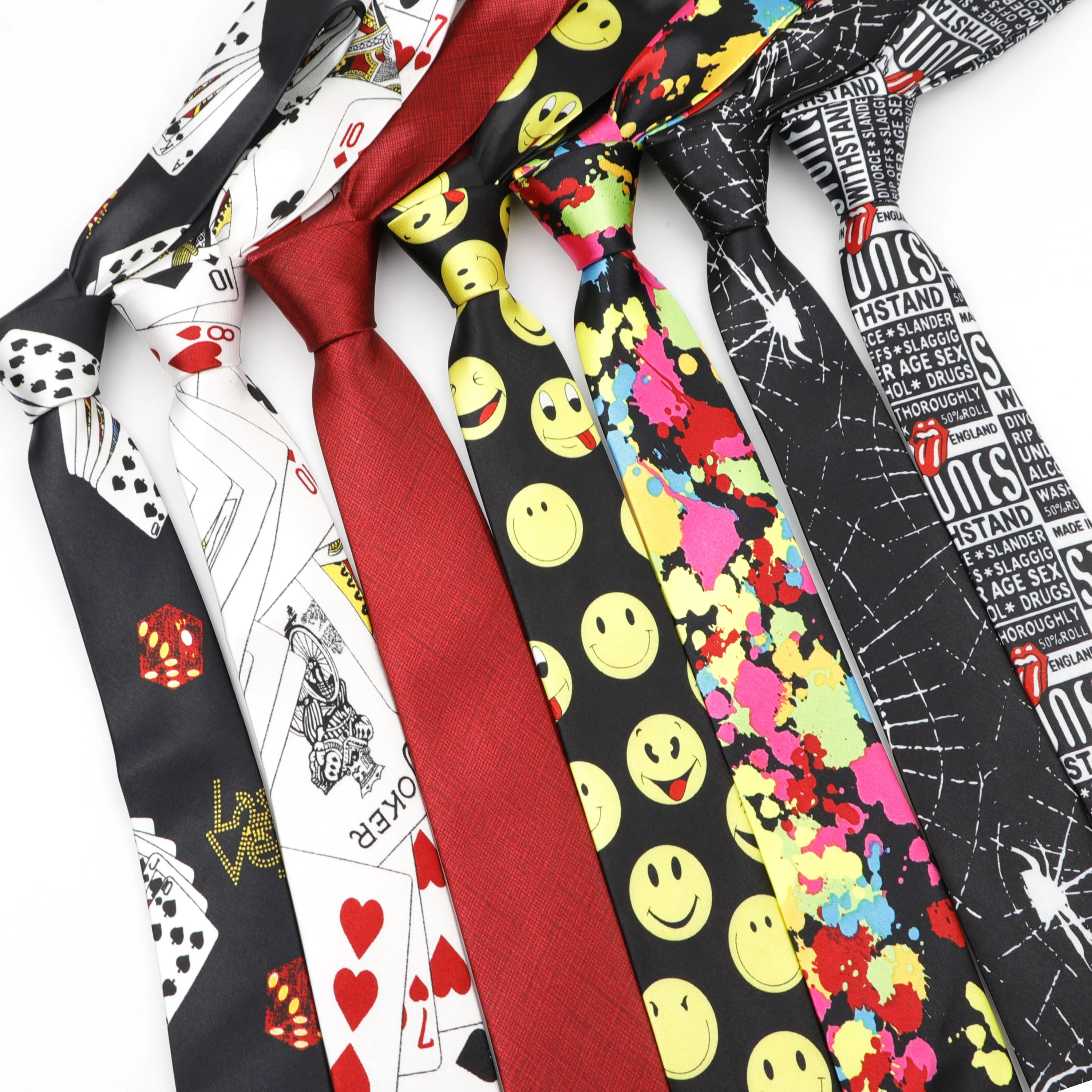 

Men Fashion Tie Funny 5cm width Dollar Designer Hallowmas Character Cravate Men's Party Holiday Gift Casual Wedding Neckties