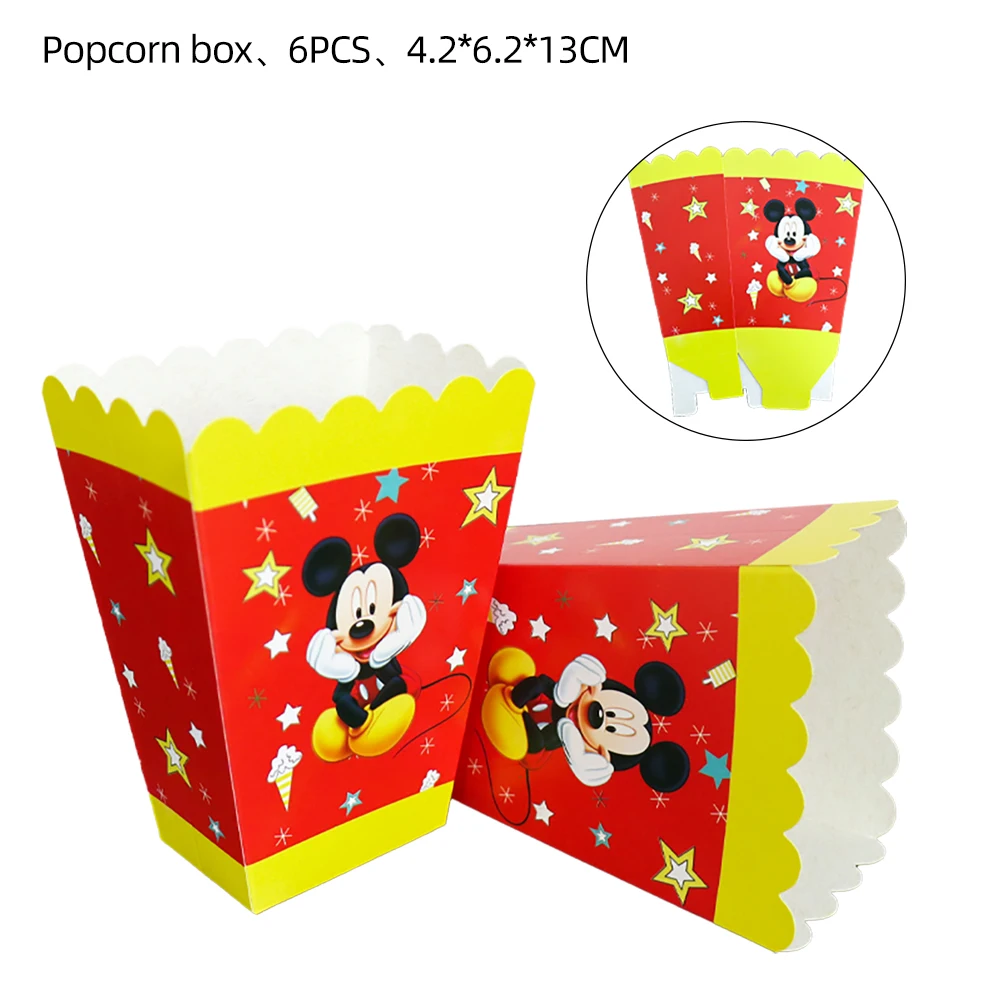 1Set Red Mickey Mouse Theme Disposable Paper Cups Plates Flexible Straws Baby Shower Kid Birthday Napkin Decoration Supplies