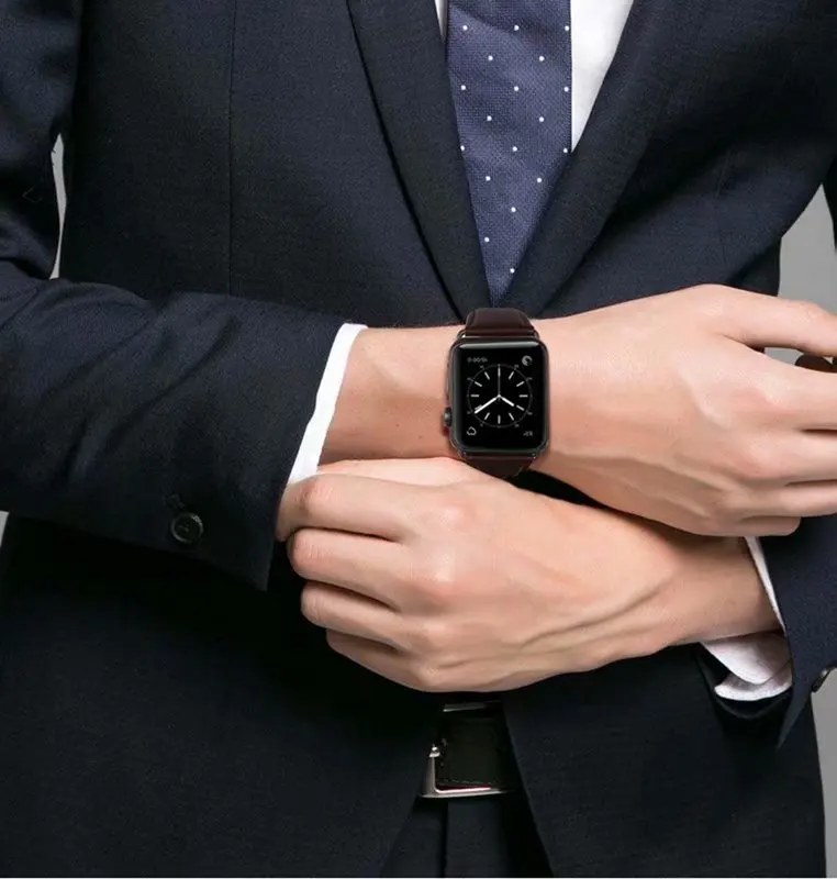 Кожаный ремешок для Apple watch, 4 ремешка, 44 мм, 40 мм, для Iwatch, серия 3, 2, 1, 42 мм, 38 мм, роскошный браслет на запястье, ремень, серия 5