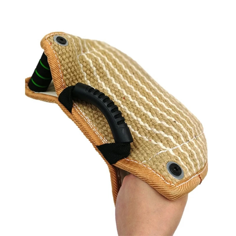 

Dogs Biting Cushion with Handle Dog Training Supplies Made of Coarse Hemp Strong&Firm Durable for Small/Medium Dogs Pet Product