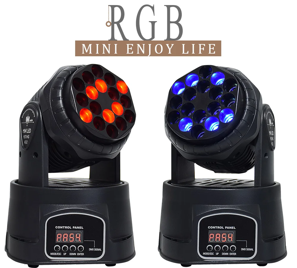 Светодиодный светильник с движущейся головкой 18x3 Вт RGB светодиодный мини-светильник с движущимся точечным лучом, светильник с подвижной головкой для мытья, для мероприятий, дискотеки, вечерние, для ночного клуба