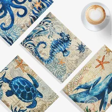 YKPuii мультфильм 30*40 см Коврик для стола хлопок белье теплоизоляция водонепроницаемый Скатерть чашка еды коврик+ коврик