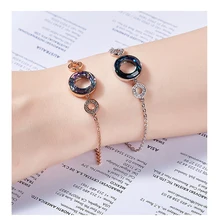 Женский браслет-цепочка с кристаллами, свадебные ювелирные изделия, женский браслет на запястье