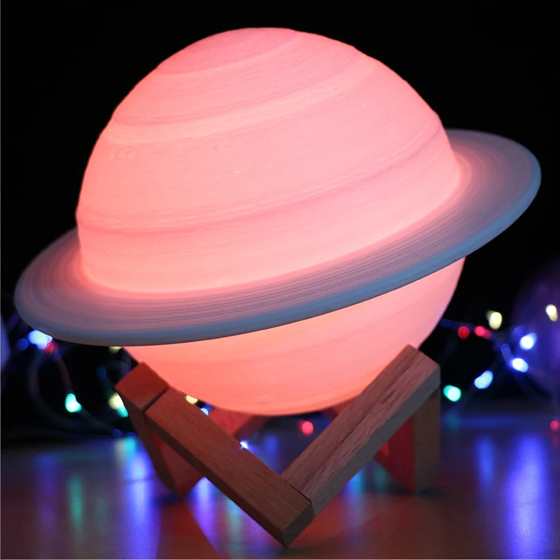 15 см usb портами и светодиодным индикатором круглый фантазия лампа Сатурна 3D