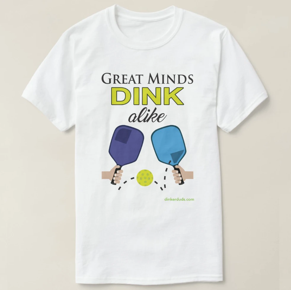 Мужская футболка с принтом хлопковая коротким рукавом Great Minds Dink Alike Pickleball женская