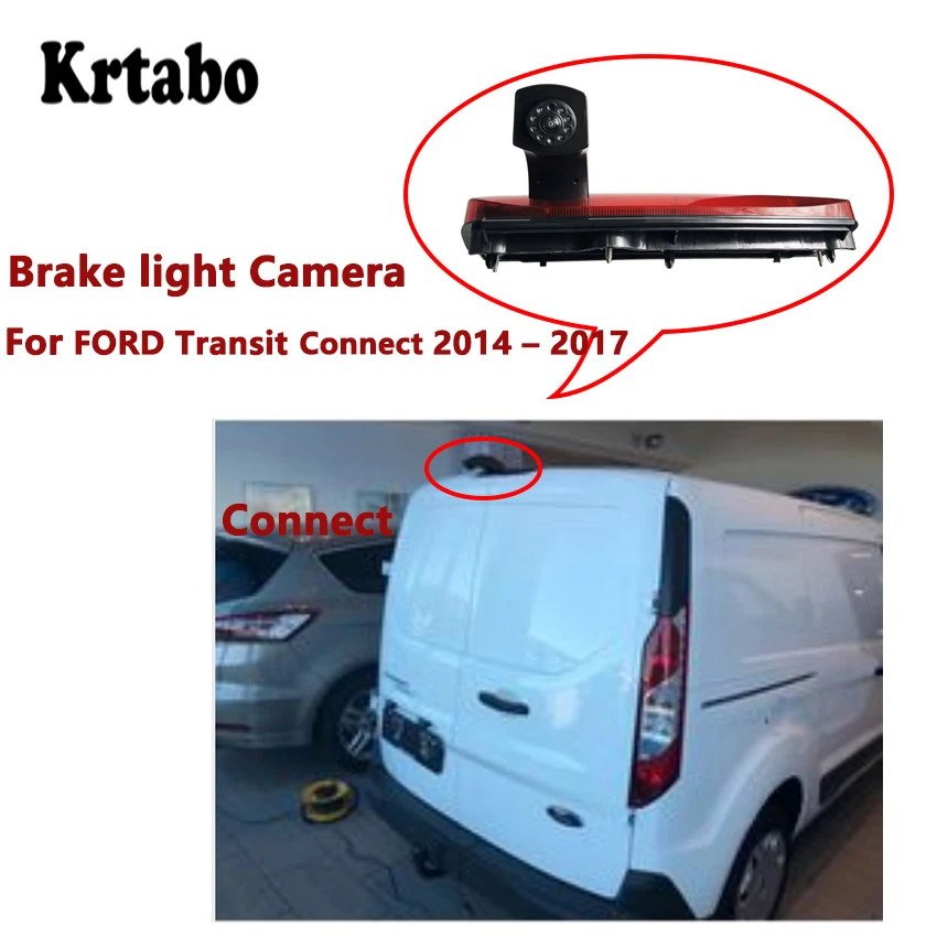 Krtabo Высокое разрешение тормозной лампы камера для Ford Transit подключения 2014 2017 full hd