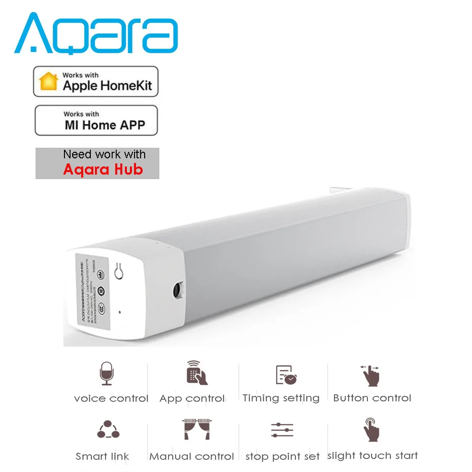 Aqara Smart Curtain Zigbee Motor,Mi Home APP Remote Control,Wireless Timing Control,need Work with Aqara Hub,Support Homekit-8
