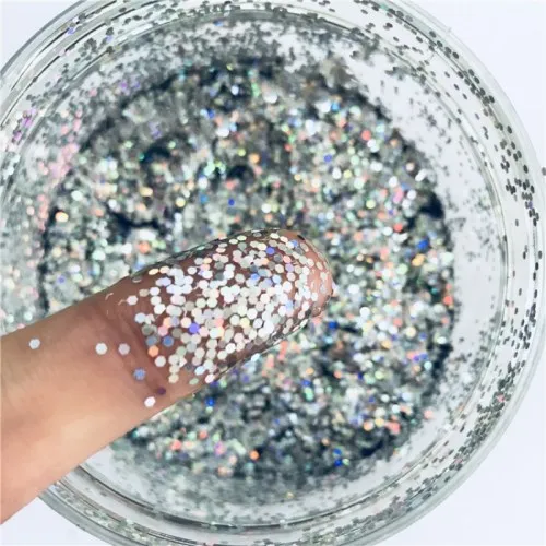 1mm Dot laser silver Ультра-тонкий блеск 3 мм Алмазная форма блестки 3D ПЭТ свободные блестки пайетки для вечеринок DIY искусство ногтей свадебный Декор Конфетти 8 г - Цвет: 1mm Dot laser silver