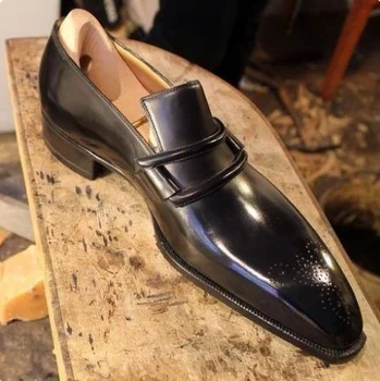 

Handmade Mixed Colors Pu Leather Shoes Men Formal Shoes Loafers Casual Shoes Men Slip-on Shoes New Style Shallow Shoes HA299