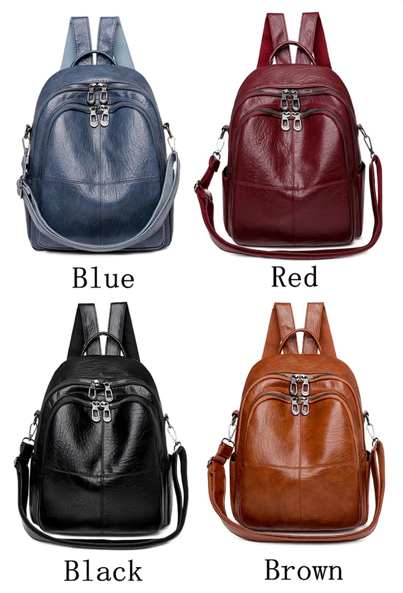 High Quality Youth PU Leather Backpacks For Teenage Girls Female School Bag Hot Sale Backpacks 2021 New Fashion Woman Backpack