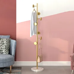 Estante de hierro de mármol para ropa, perchero Simple para dormitorio, almacenamiento para el hogar, colgador de ropa Simple y moderno, muebles