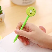 

4pc Gel Pen Cartoon Fruit Shape Cute Learning Stationery Bear Pen Black Gel Pen School Office Supplies