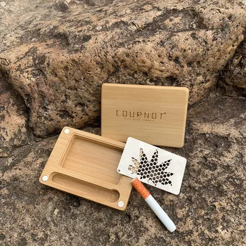 

COURNOT Tobacco Kit One To More Stainelss Steel Blade Herb Grinder With Ceramic One Hitter Bat Pipes Tobacco Bamboo Rolling Tray