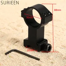 Охотничий Тактический фонарь 30 мм с высоким кольцом, лазерный 20 мм Вивер Пикатинни, прицел QD, быстросъемное крепление для прицела, Базовый адаптер