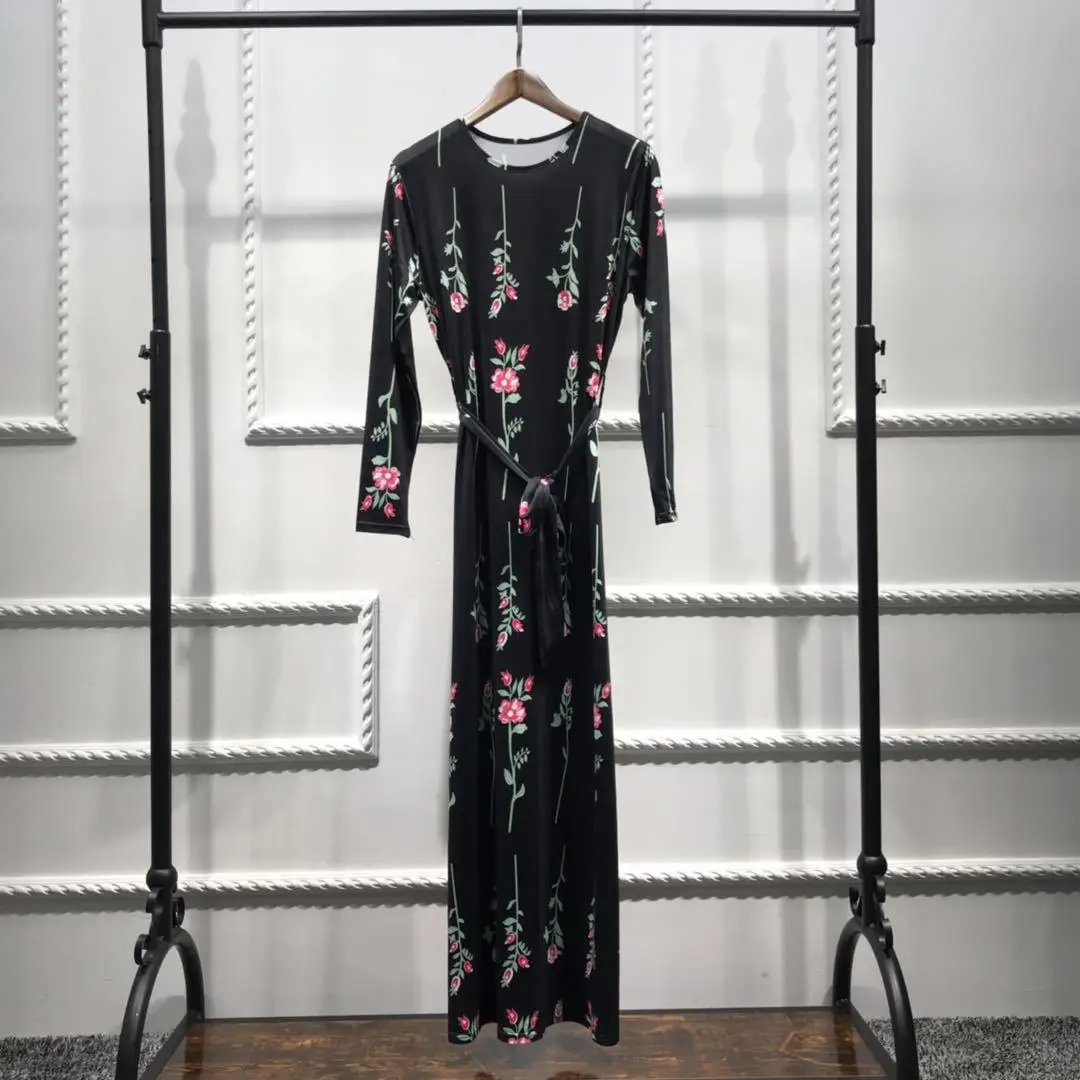 Vestidos Arabes летний кафтан абайя Дубай исламский кафтан хиджаб мусульманское платье женское Рамадан кафтан Халат - Цвет: As shown