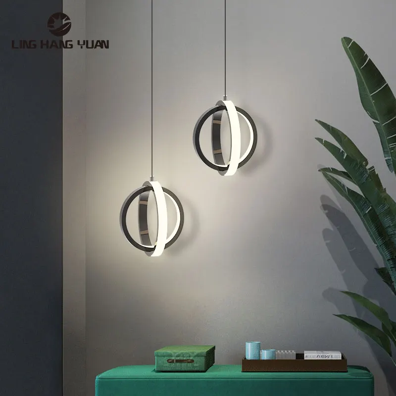 

Modern Led Chandeliers for Living Room Bedroom Ding Room Bedside Lights Hanging Lights Golden Frame Indoor Lighting Fixtures