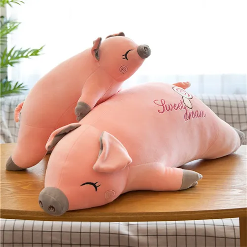 Fancytrader 47'' Kawaii Giant Plush Piggy Pillow Cute Stuffed Fat Pig Toy Doll Sleeping Pillow for Kids Girls Gift 120cm (7)