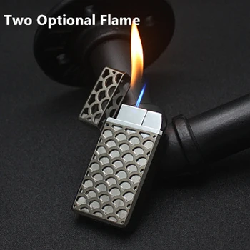 

Cigarette Lighters Creative Portable Thin Windproof Double Fire Gas Lighter Butane Open Flame for smoking GL029