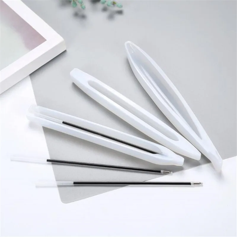 Ballpoint Pen Transparent Silicone Mould Dried Flower Resin Decorative Craft DIY Ballpoint Pen Mold Crystal Epoxy Resin Mold