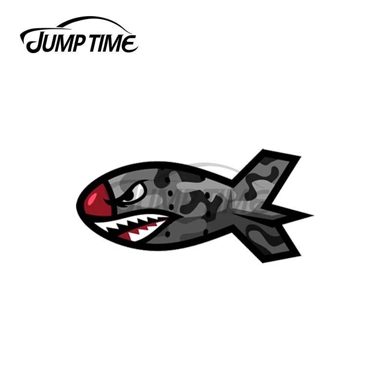Jumptime 13X4Cm Per Bape Shark Bomb Siluro Graffiti Car Sticker Windows Decal Anime Grafica Moda Vinile Materiale Decorazione
