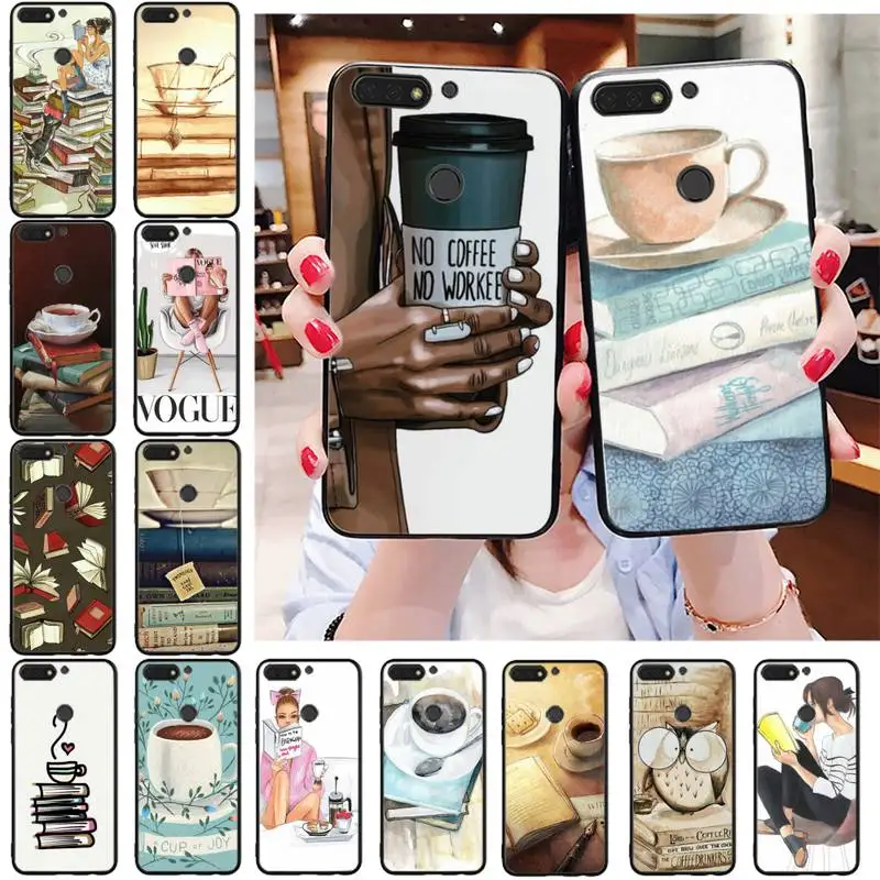 Чехол-книжка OK First coffee для телефона Huawei Honor 5A 7A 7C 8A 8C 8X 9X 9xpro 9Lite 10 10i 10lite play 20 20lite |