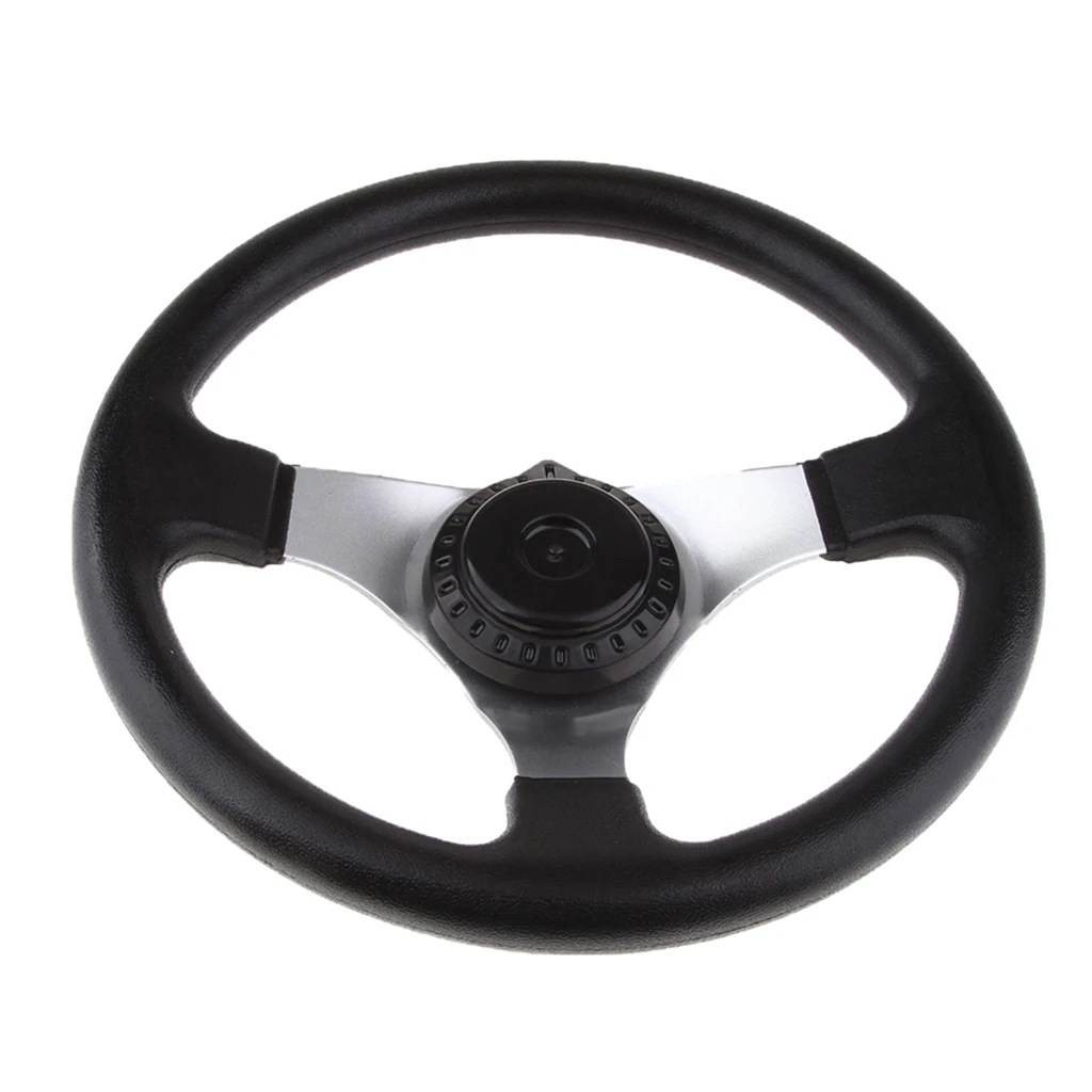 300mm Steering wheel With Cap Assy 3 Spoke Go Kart Buggy Quad Steering Wheel For Hammerhead Kandi JCL Fits 150cc - 250cc Engines