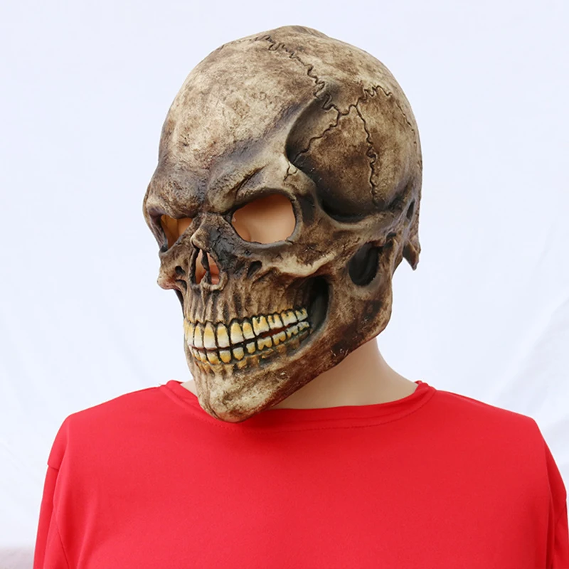 

Horror Killer LED Skull Mask Cosplay Scary Skeleton Latex Masks Helmet Halloween Party Costume Props
