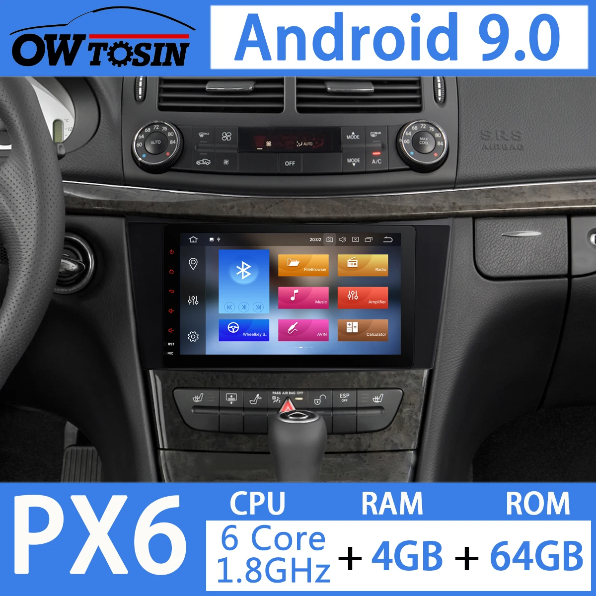 Flash Deal 8"Android 9.0 4G RAM+64G ROM Car Multimedia Player GPS Radio For Mercedes Benz W211 W463 W219 W209 E G CLK CLS Class E200 E220 1