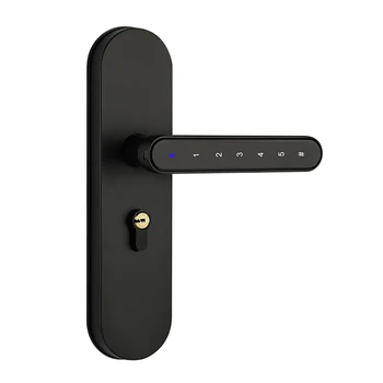 

Office Easy Install Home Indoor With Handle Fingerprint Electric Smart Door Lock Universal Battery Powered Keyless Entry