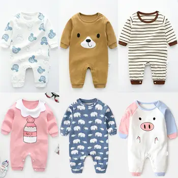 

DishyKooker Toddler Suit Newborn Baby Cotton Long-Sleeved Climbing Clothing Summer Spring Suits for Kids Baby Onesies