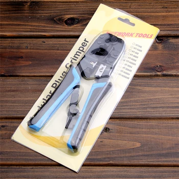 

RJ11 RJ45 Ratchet Crimping Tool Ethernet Network LAN Cable Crimper Cutter Stripper Plier Modular 8P RJ45 and 6P RJ12 RJ11