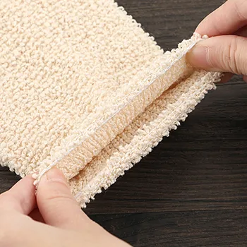 

25# Natural Bamboo Fiber Bath Exfoliating Glove Scrubber Washcloths Bathing Glove Useful Towel Body Bathroom Accessories